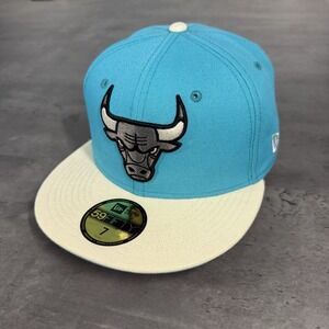 Chicago Bulls Hat New Era Cap 7 White‎ Cream Ice Teal Blue Gray Black 59Fifty